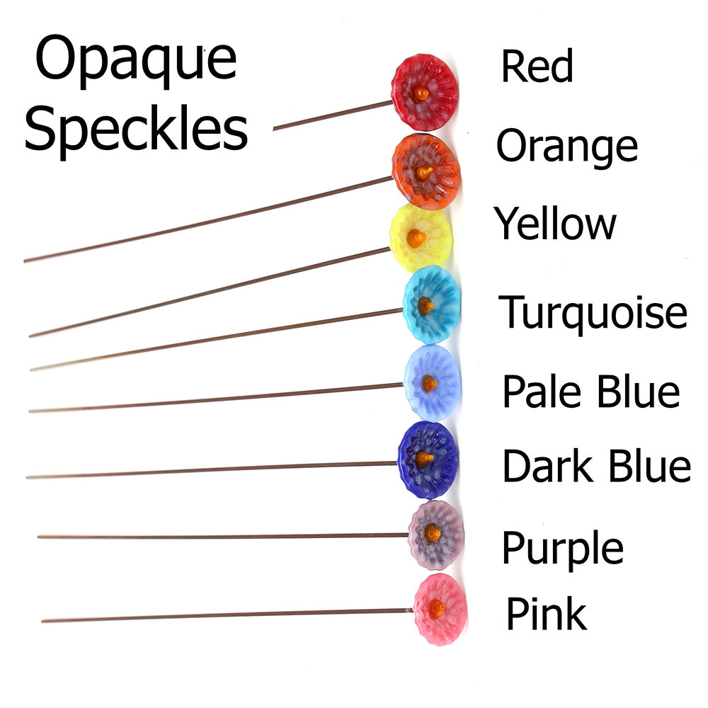 Single Glass Daisy -  Opaque Speckled Colours