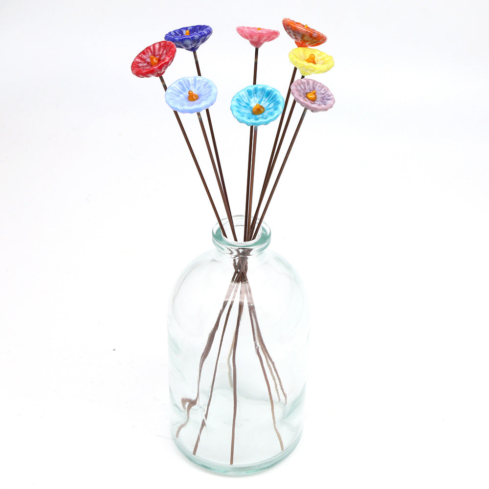 Single Glass Daisy -  Opaque Speckled Colours