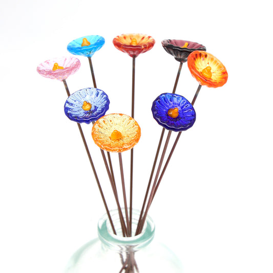 Single Glass Daisy -  Transparent Colours