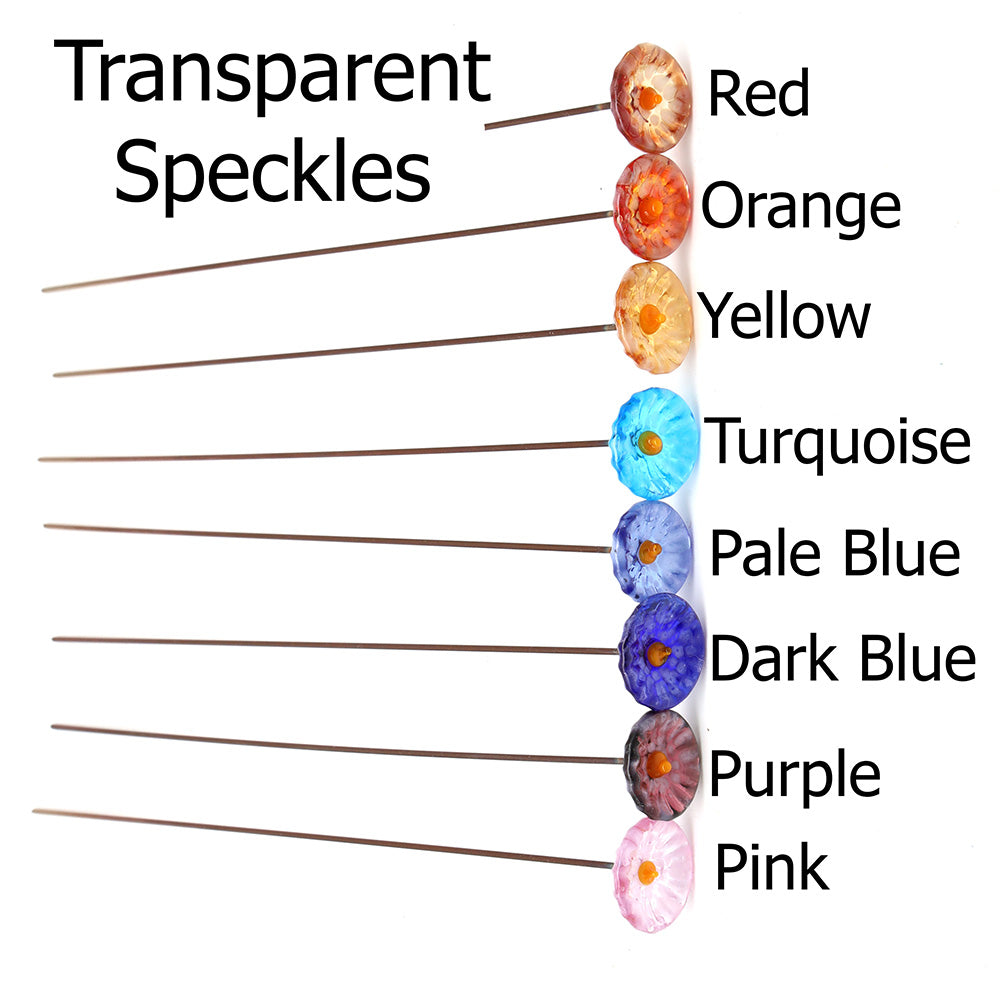 Single Glass Daisy -  Transparent Speckled Colours