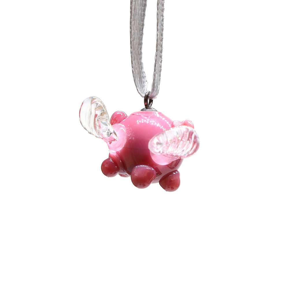 Tiny Glass Pig Hanging Decoration