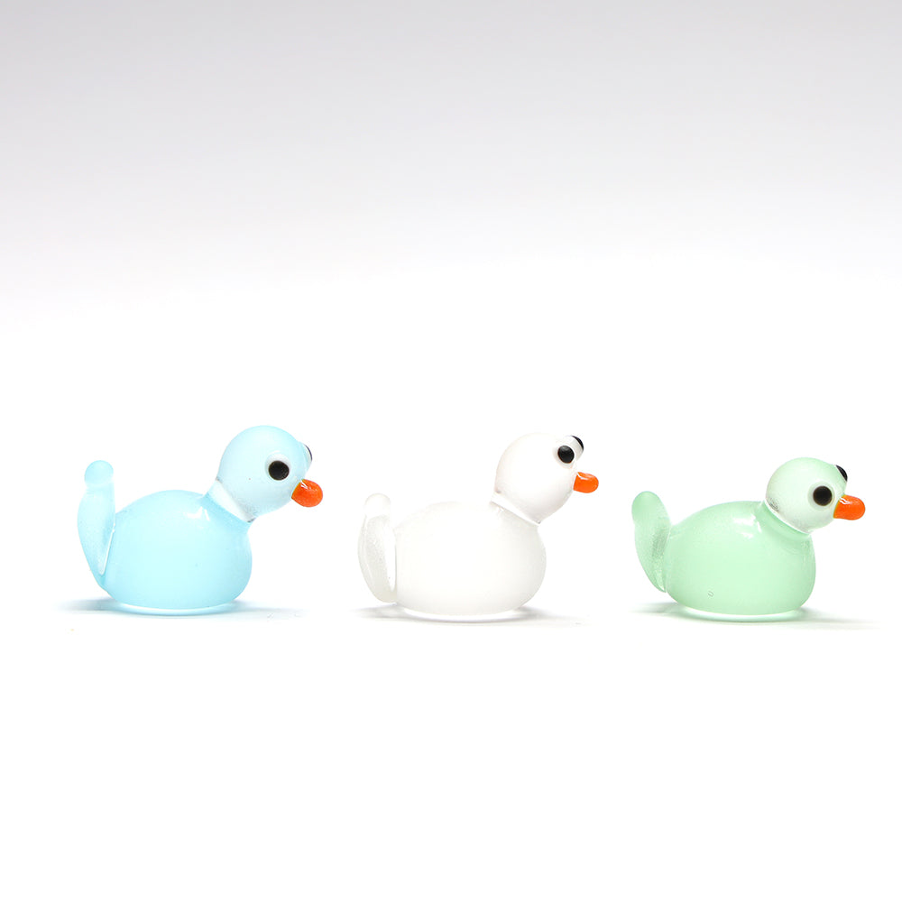 Blue Frosted Glass Duck