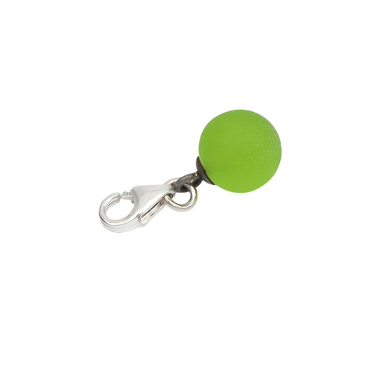 Frosted Lime Glass Tiny Ball Charm