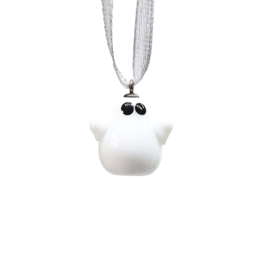 Tiny Glass Ghost Hanging Decoration