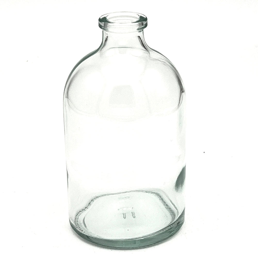 Five Red Glass Daisy Flowers with Vase