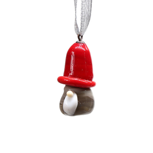 Tiny Glass Gnome Hanging Decoration
