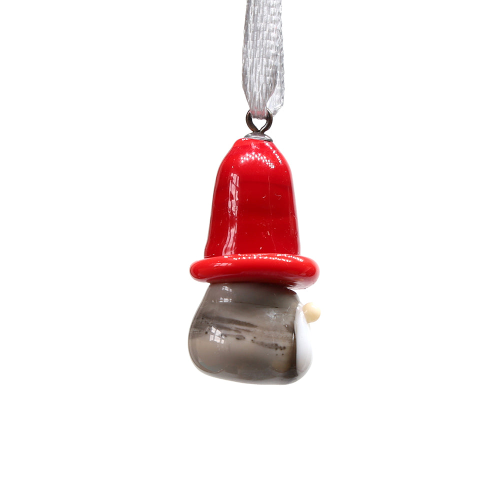 Tiny Glass Gnome Hanging Decoration