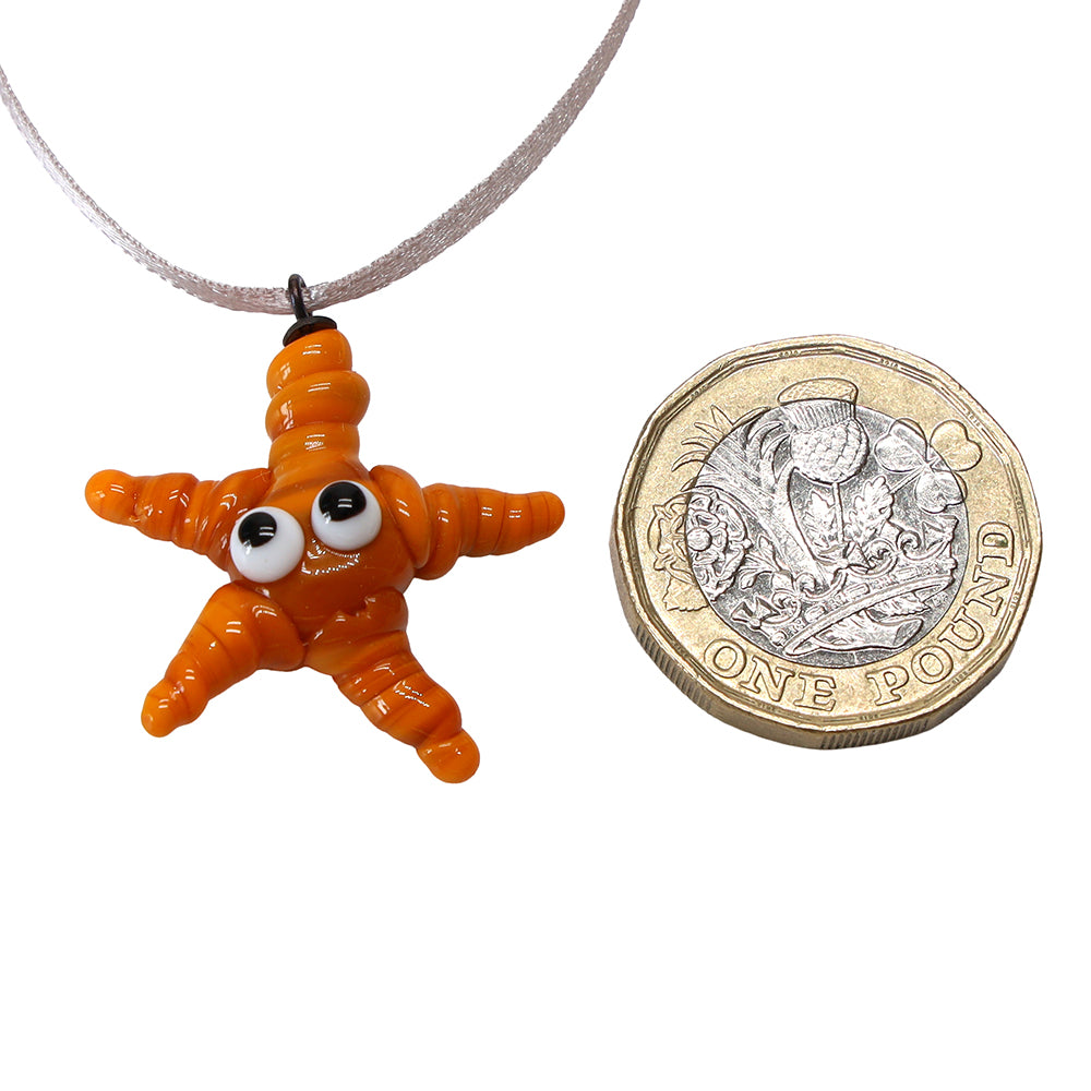 Tiny Glass Gold Star Hanging Decoration
