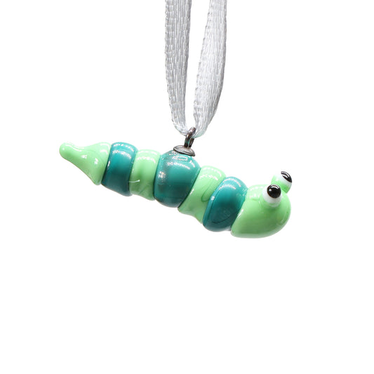 Tiny Glass Caterpillar Hanging Decoration