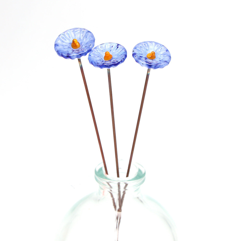 Single Glass Daisy -  Transparent Speckled Colours