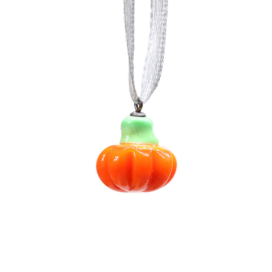 Tiny Glass Pumpkin Hanging Decoration