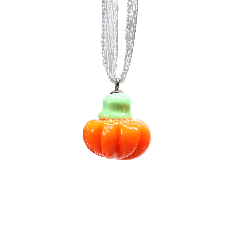 Tiny Glass Pumpkin Hanging Decoration