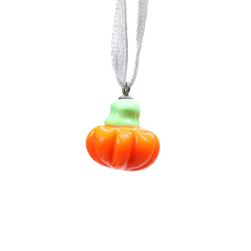 Tiny Glass Pumpkin Hanging Decoration