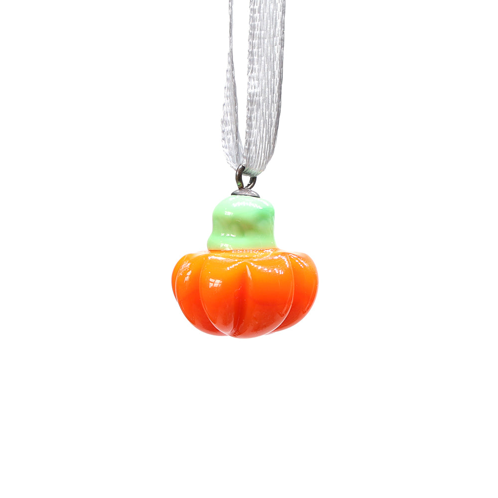 Tiny Glass Pumpkin Hanging Decoration