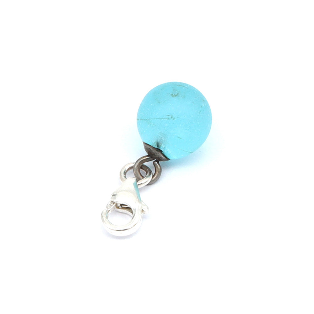 Frosted Bombay Sapphire Gin Bottle Tiny Ball Charm