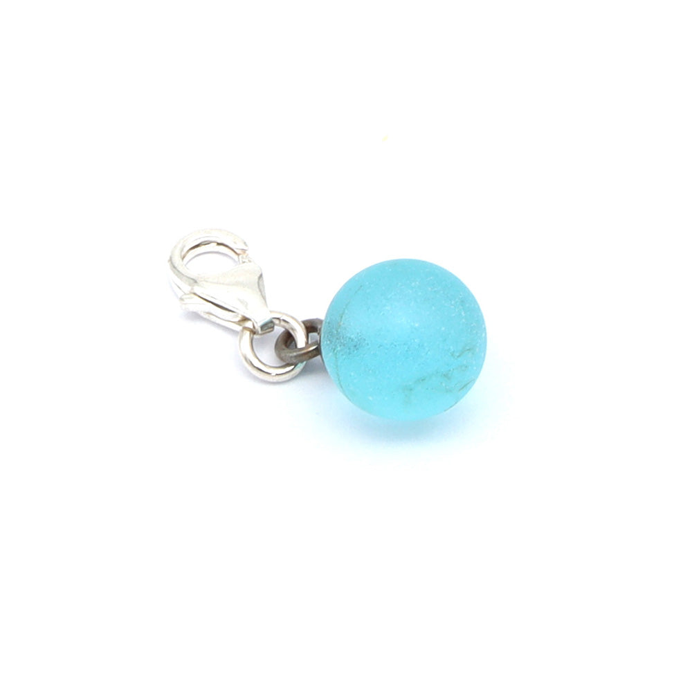 Frosted Bombay Sapphire Gin Bottle Tiny Ball Charm