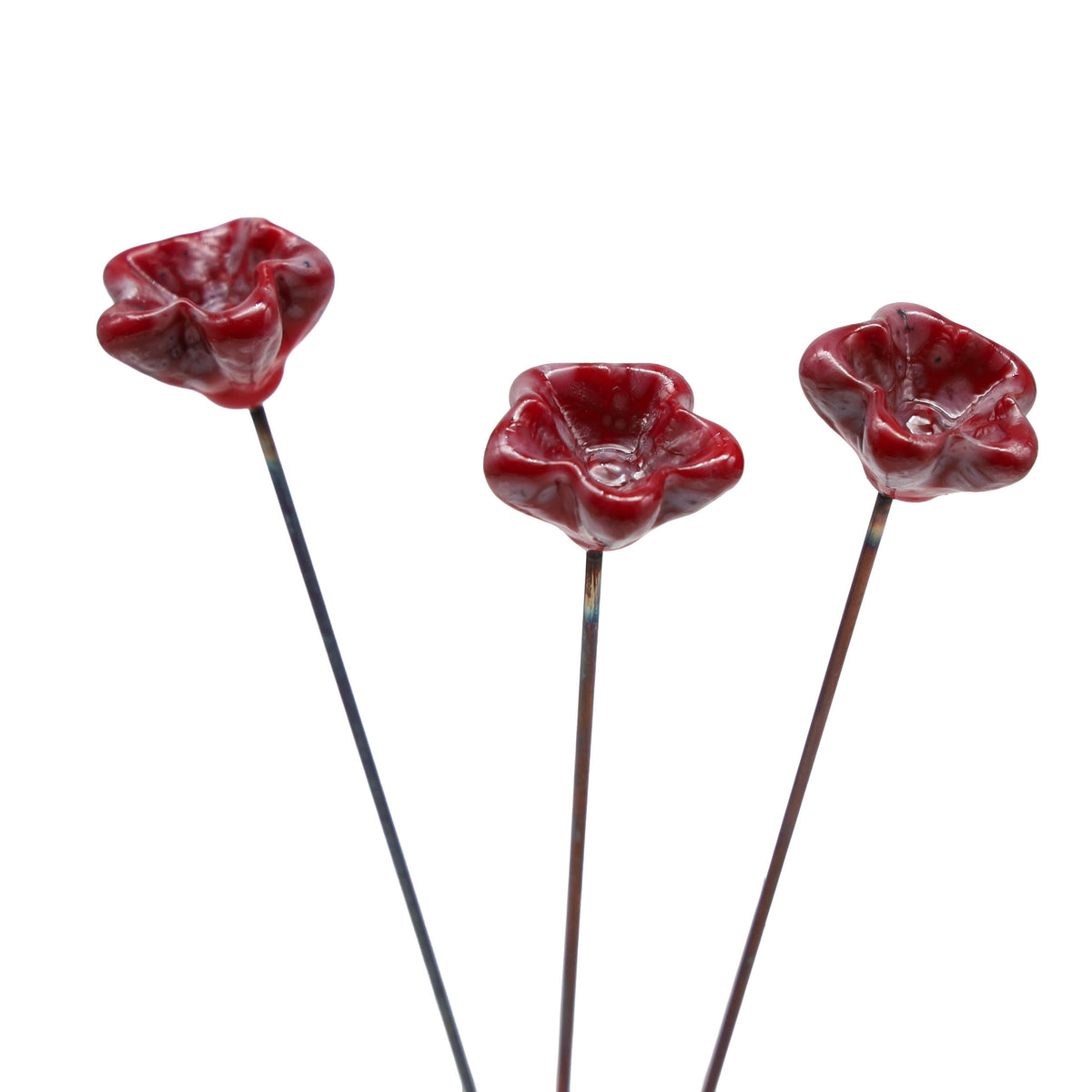 Red Glass Star Flower
