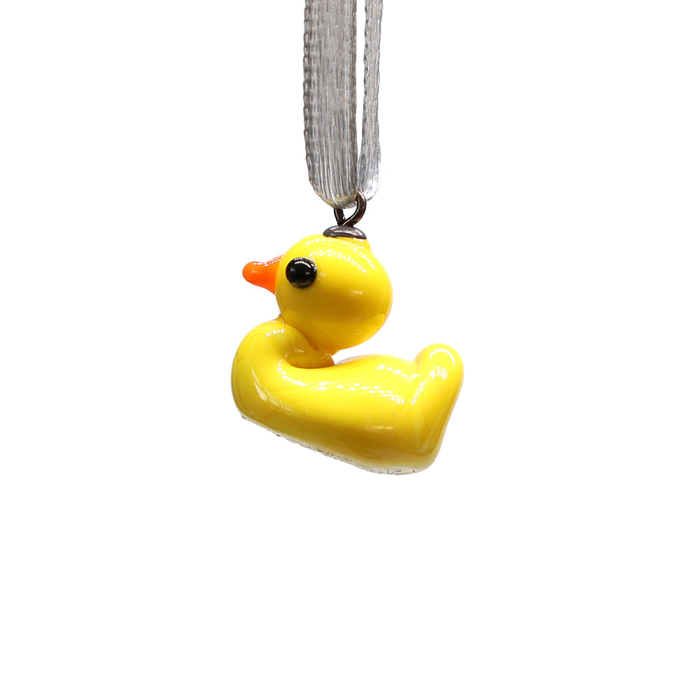 Tiny Glass Rubber Duck Hanging Decoration