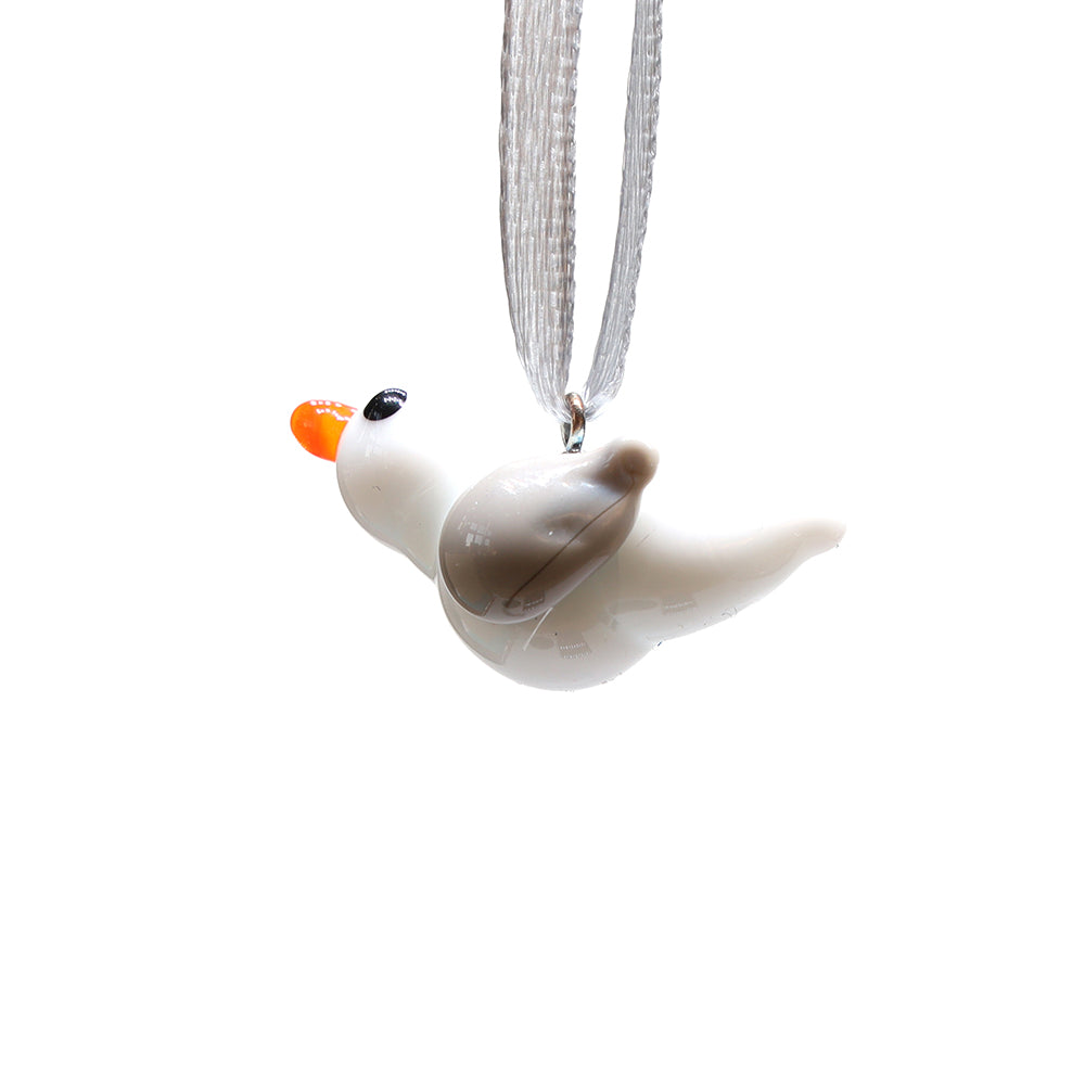Tiny Glass Seagull Hanging Decoration