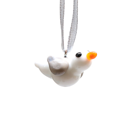 Tiny Glass Seagull Hanging Decoration