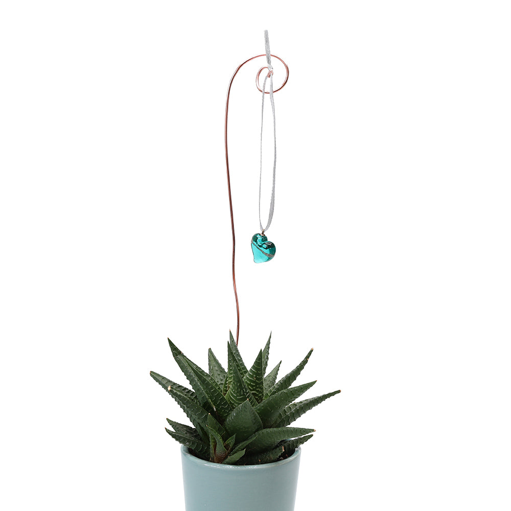 Tiny Glass Seaside Heart Hanging Decoration