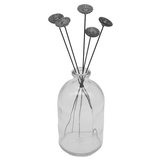 Pick 5 Glass Flowers with Free Vase