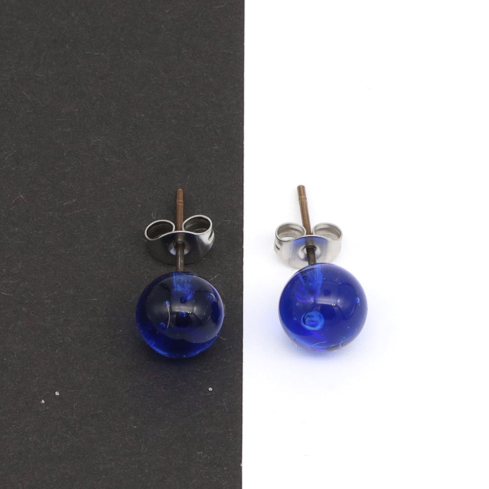 Shiny Sherry Bottle Glass Stud Earrings