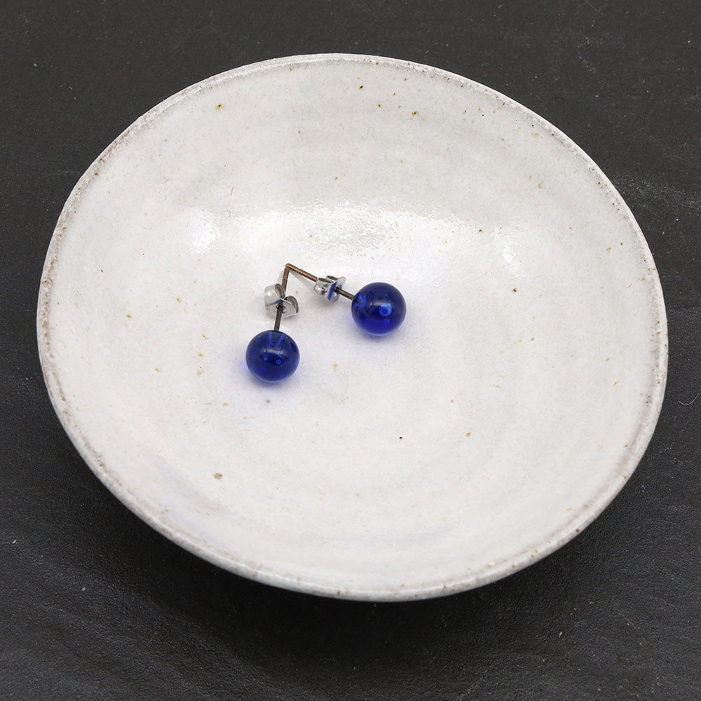 Shiny Sherry Bottle Glass Stud Earrings