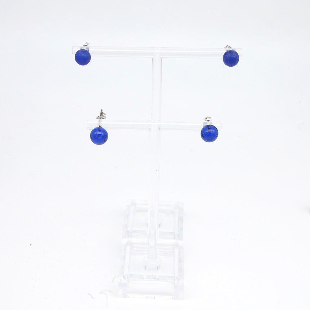 Shiny Sherry Bottle Glass Stud Earrings