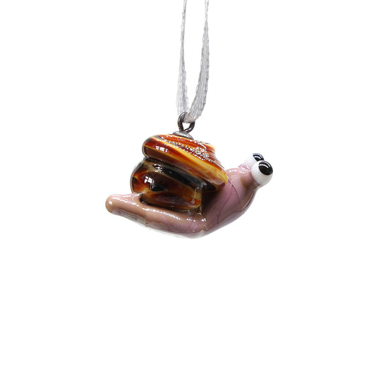 Tiny Glass Snail Hanging Decoration