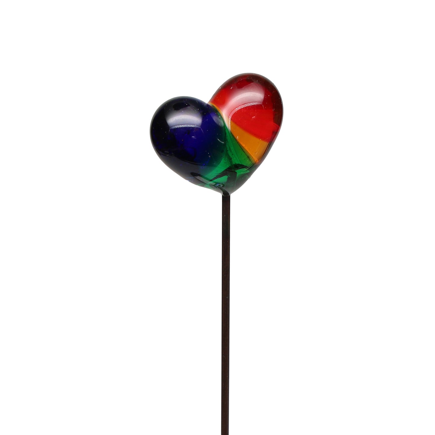 Transparent Rainbow Heart Plant Decoration