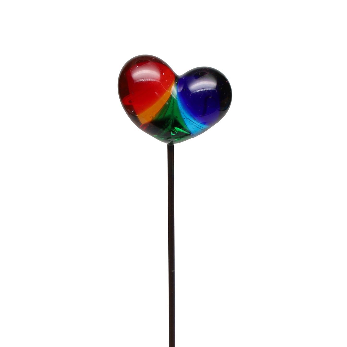 Transparent Rainbow Heart Plant Decoration