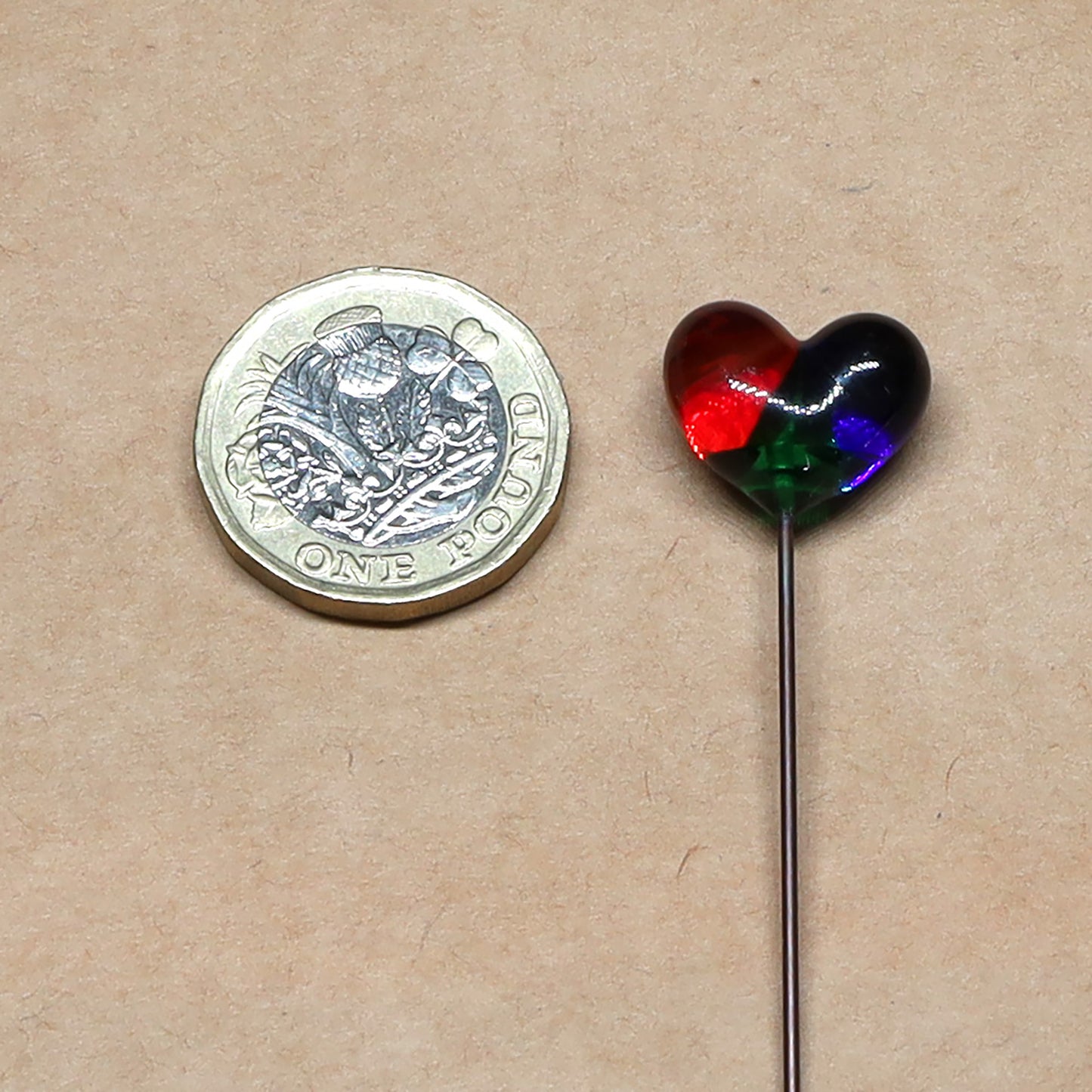 Transparent Rainbow Heart Plant Decoration