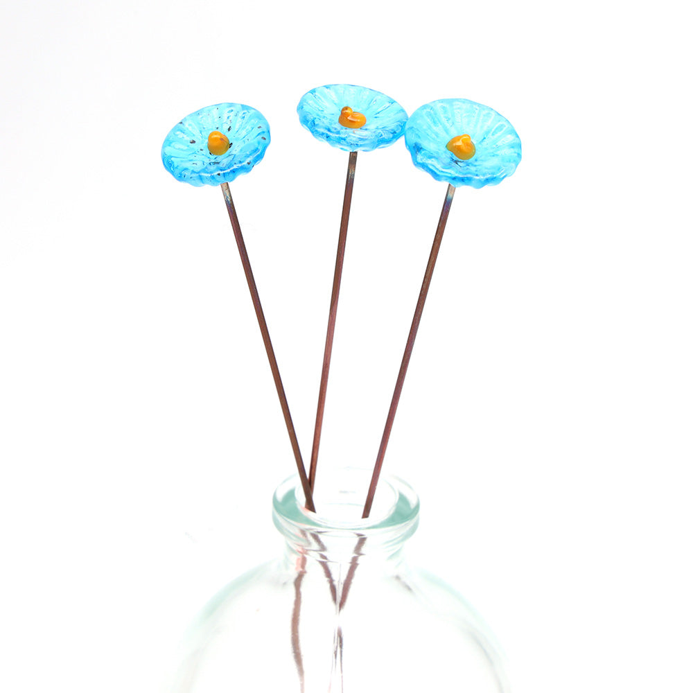 Single Glass Daisy -  Transparent Speckled Colours