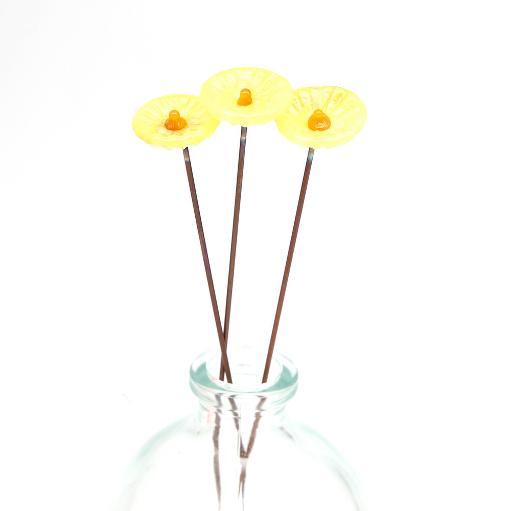 Single Glass Daisy -  Opaque Speckled Colours