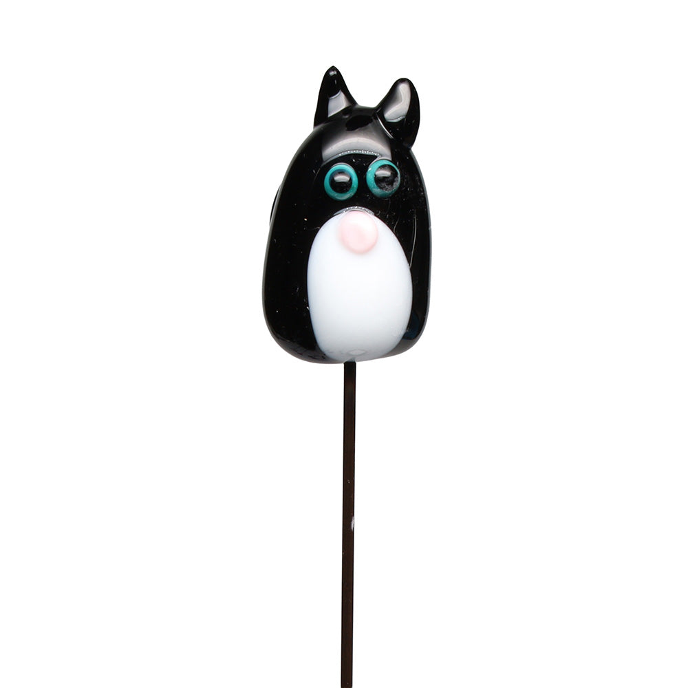 Black and White Cat Plant Decoration