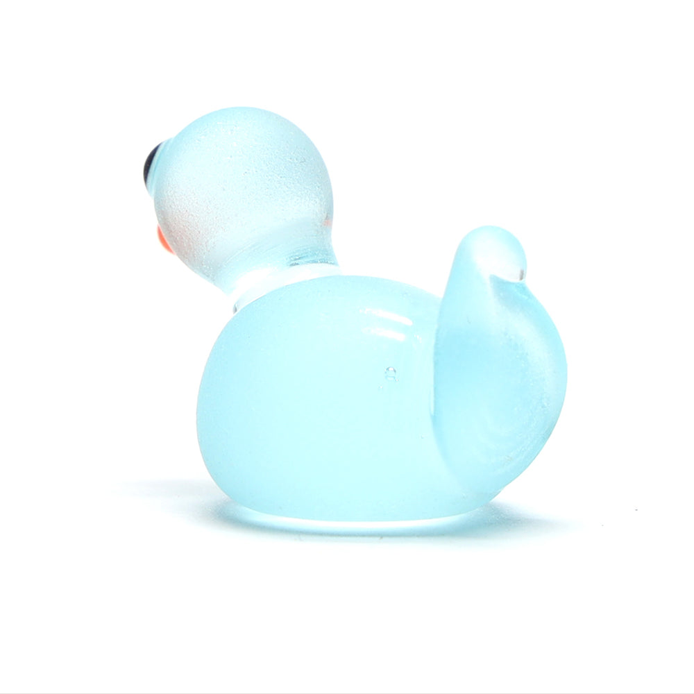 Blue Frosted Glass Duck