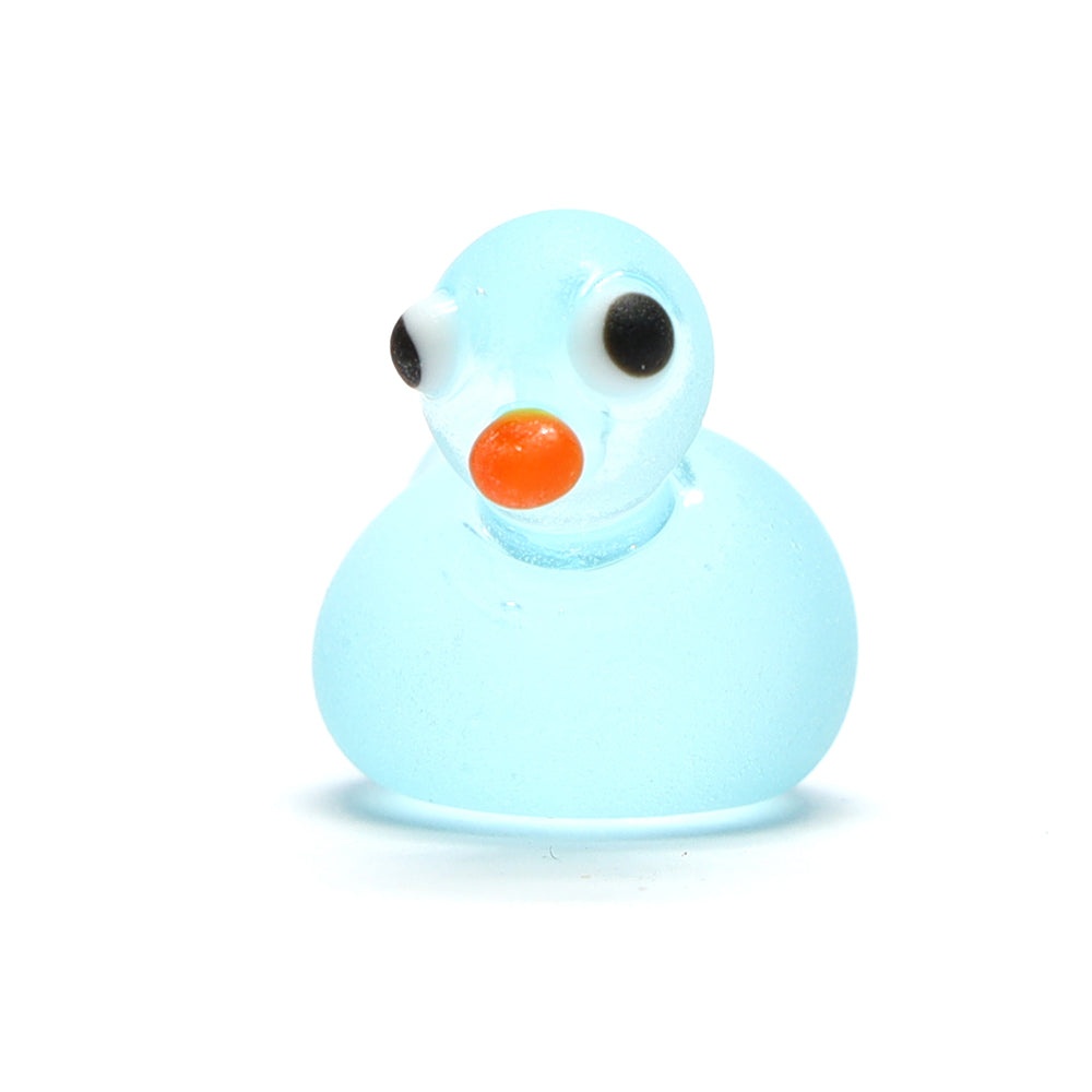 Blue Frosted Glass Duck