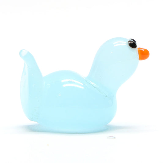 Blue Opal Glass Duck