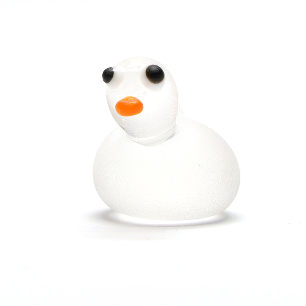 Clear Frosted Glass Duck