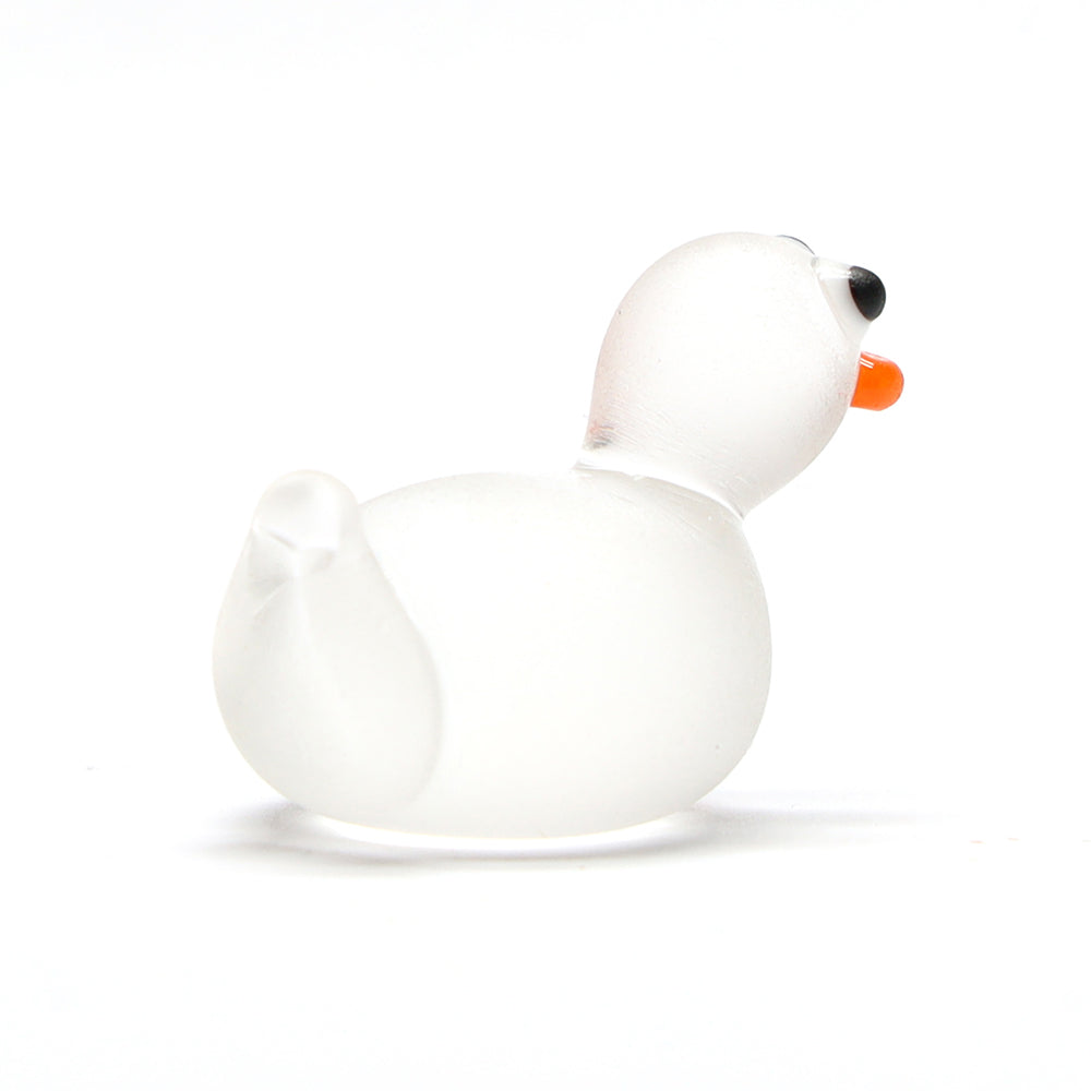 Clear Frosted Glass Duck