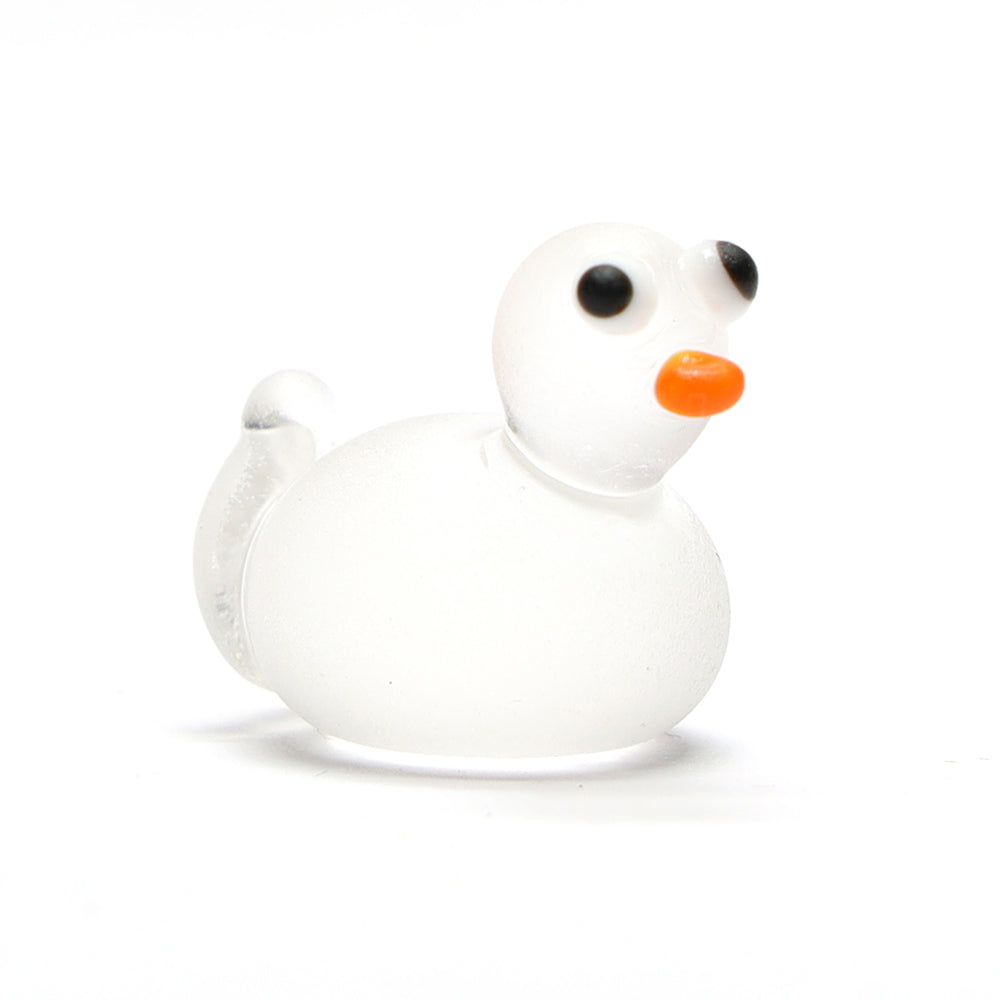 Clear Frosted Glass Duck