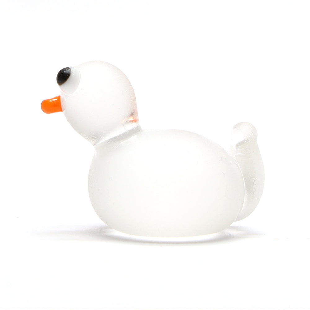 Clear Frosted Glass Duck