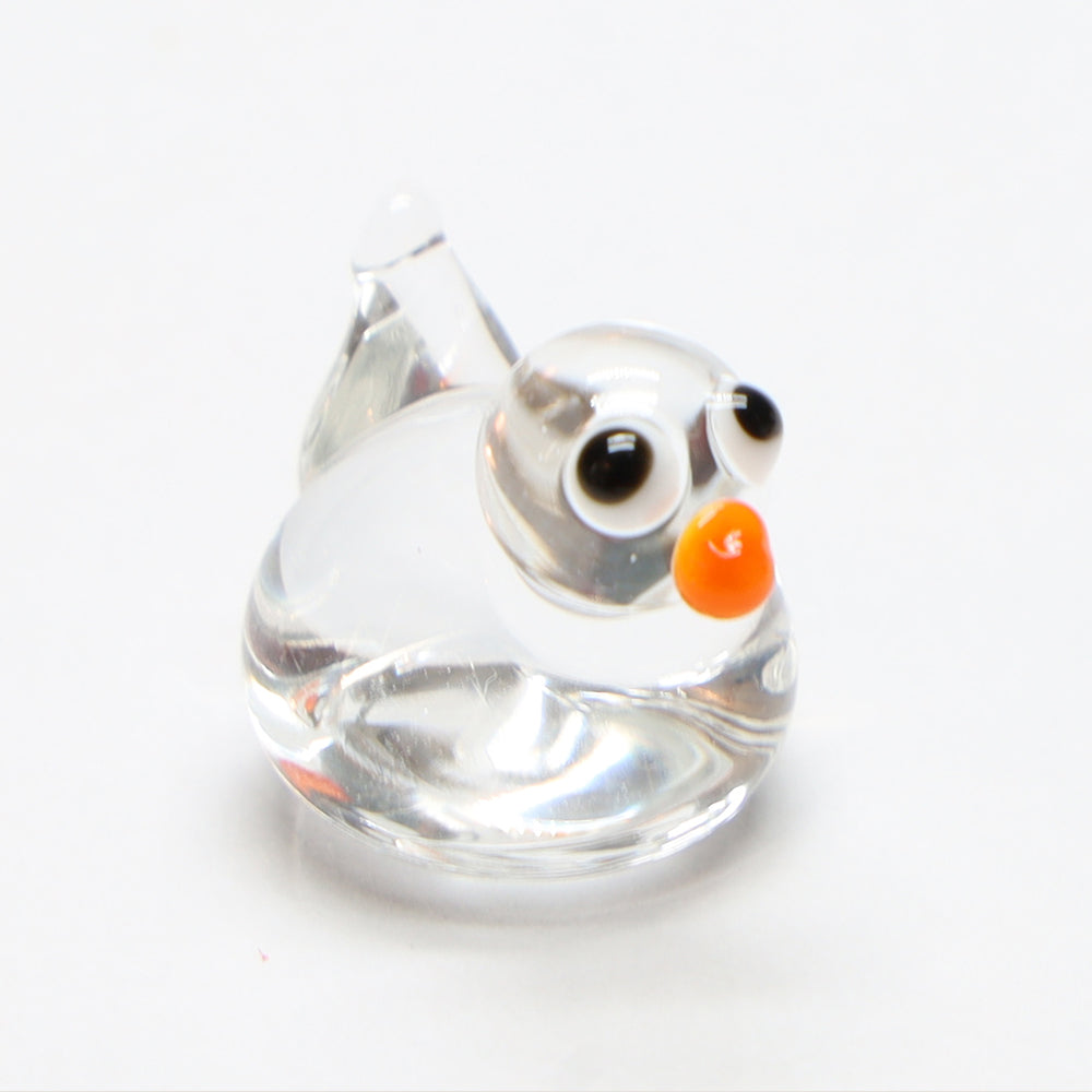 Clear Transparent Glass Duck