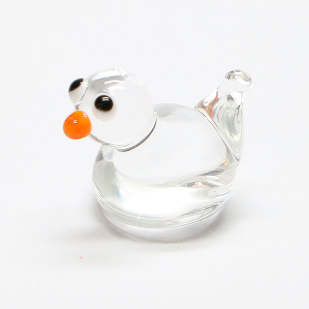 Clear Transparent Glass Duck