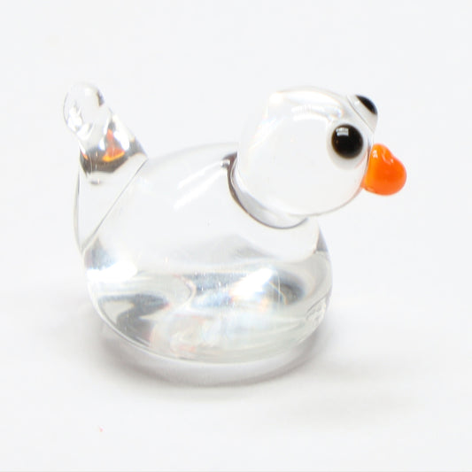 Clear Transparent Glass Duck