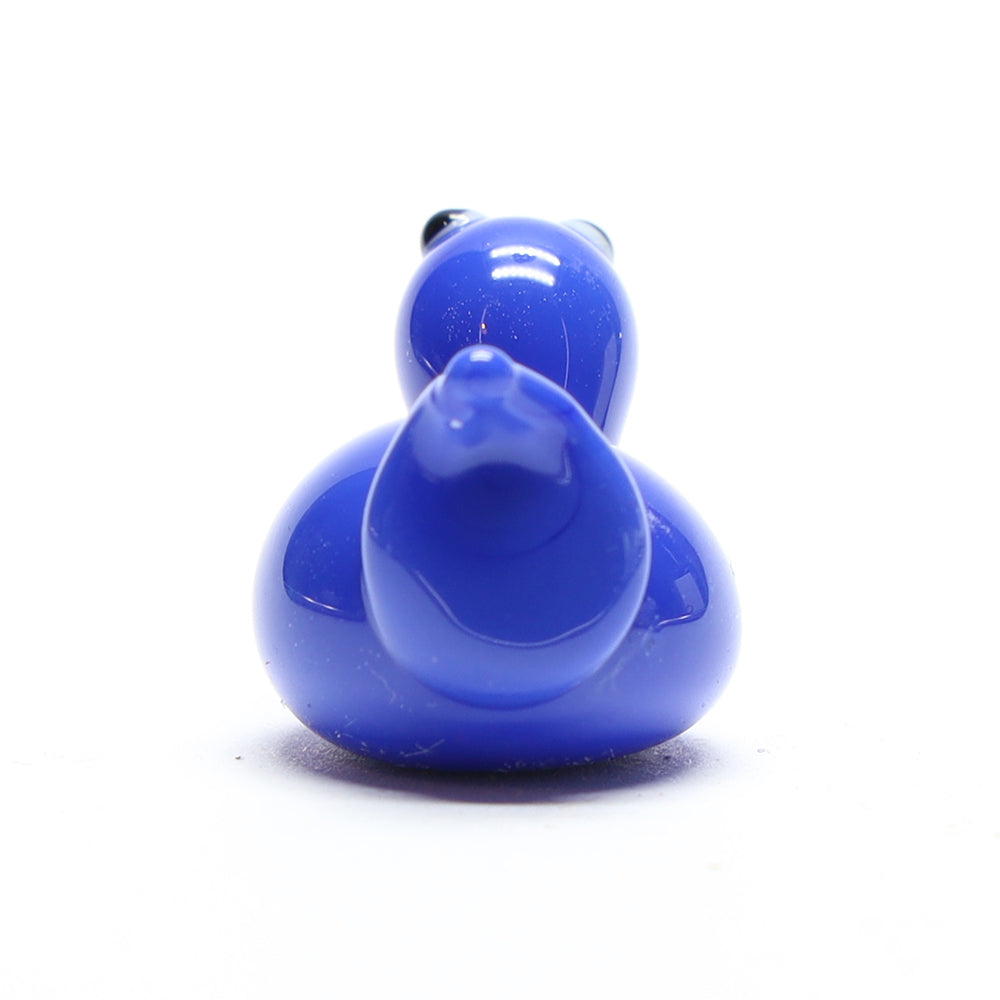 Dark Blue Opaque Glass Duck