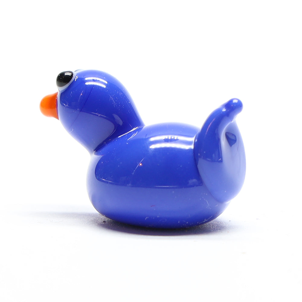 Dark Blue Opaque Glass Duck