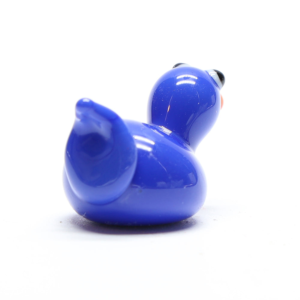 Dark Blue Opaque Glass Duck