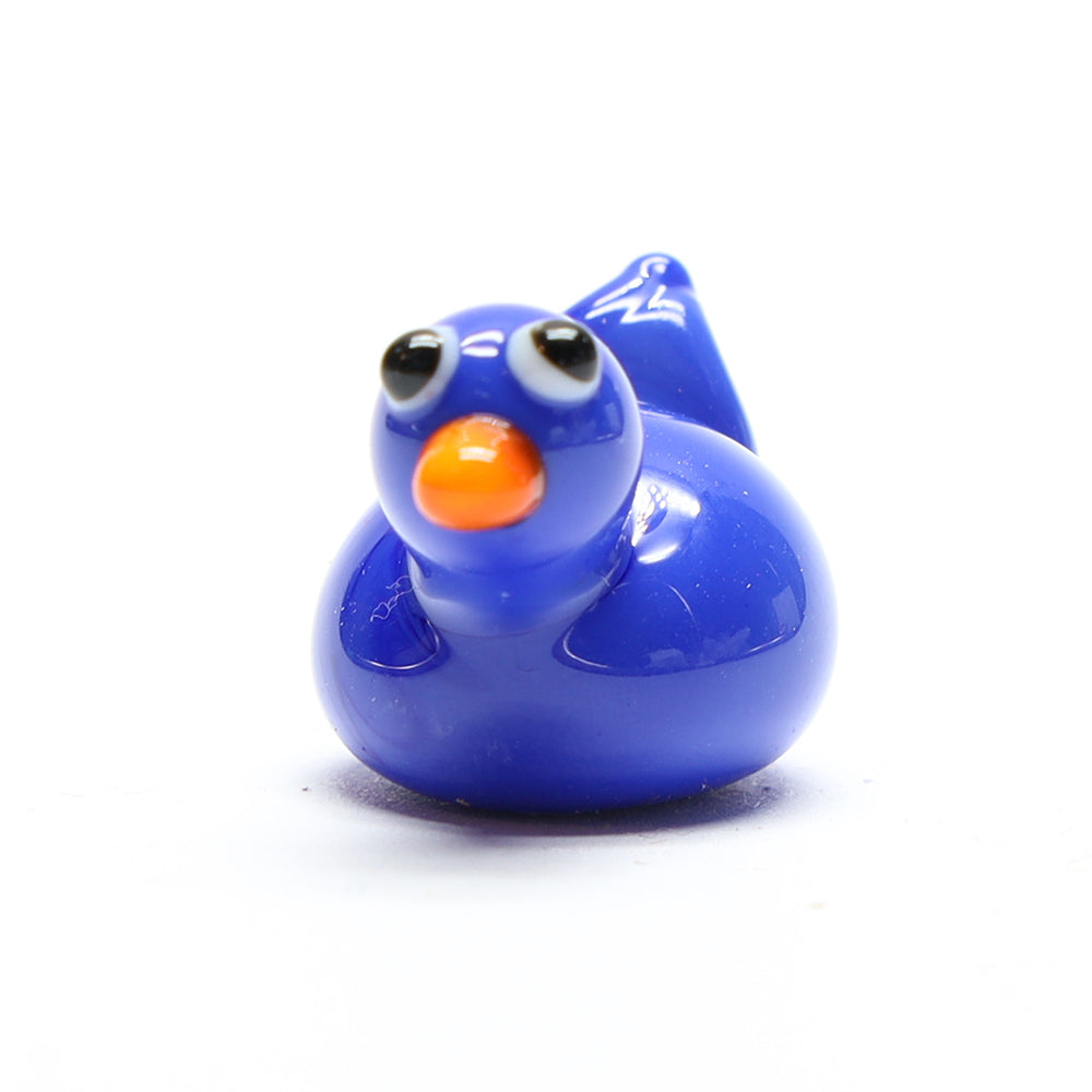Dark Blue Opaque Glass Duck